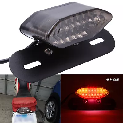 Brake ATV Tail Light LED License Plate Motorcycle For Bobber Cafe Racer Clubman • $21.58