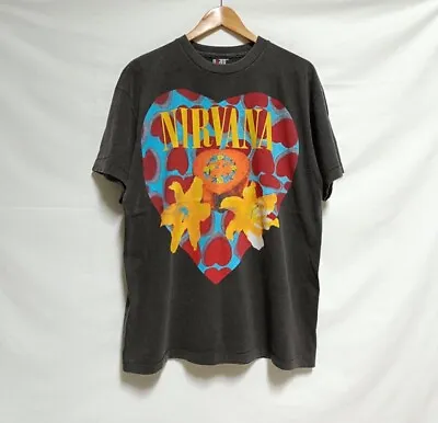 Nirvana Heart Shape Box T-Shirt Vintage Reprint  Giant Tag Sz XL Faded Black • $89.99