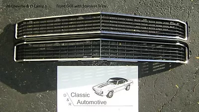 Chevelle 70 Grill W/8pc Installed Chrome Trim Moldings Black El Camino Malibu • $194.95