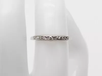 Vintage 1940s RETRO .25ct VS G Diamond Platinum Wedding Band Ring • $333