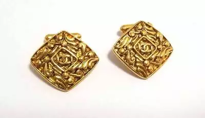 Authentic Chanel Cufflinks GP Gold Coco Mark Men From Japan • $628.72