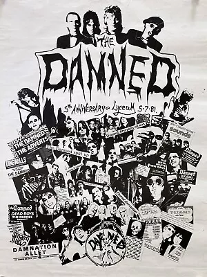 THE DAMNED - Concert Window Poster - THE LYCEUM 1981 - Punk Band Reprint • £6.99