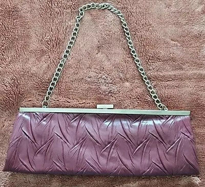 Jessica McClintock Burgundy Clutch Women's Tuckaway Chain Strap • $5