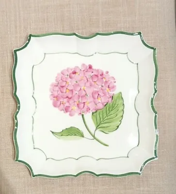 VIETRI Italy Pink Hydrangea 7014/22 Octagonal Wall Plate 8 5/8  Chips • $24.99