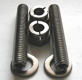 2 Of M8x40 STAINLESS EXHAUST STUDS AND LOCK NUTS Fits Air Cooled VW Golf Polo T2 • $14.99