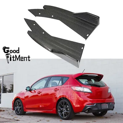 For Mazda Speed 3 GT S Carbon Fiber Rear Bumper Lip Diffuser Spoiler Apron Spat • $49.44