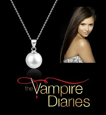 The Vampire Diaries Elena Gilbert Freshwater Pearl Chain/Necklace & Pedant Set • $9.36