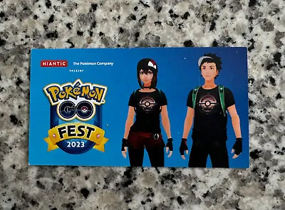 Pokemon Go Fest 2023 New York Event In Game Code Card T-Shirt • $31.38