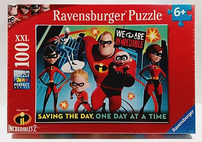 Ravensburger Incredibles 2 Saving The Day One Day At A Time 100 XXL PC Puzzle • $17.85