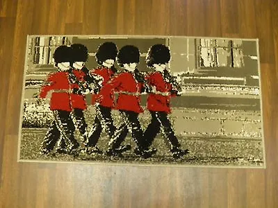 Top Quality Novelty 60x110cm London Guards Aprox 4x2ft Woven  Rugs/mat Red/grey • £12.99