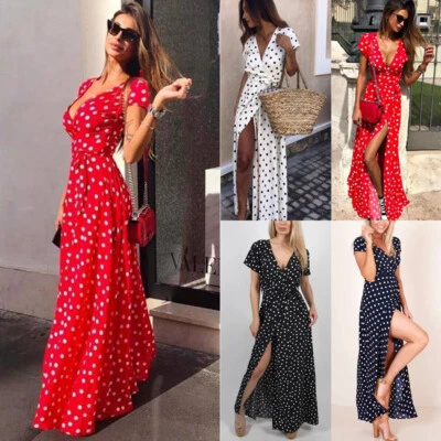 £11.59 • Buy Summer Long Dress Ladies Short Sleeve Womens Cami Paisley Maxi Sundress