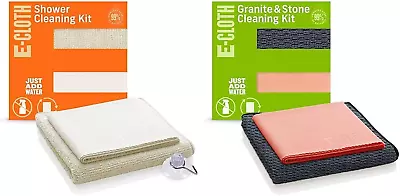 Shower Cleaning Kit Microfiber Shower Cleaner Ivory 2 Cloth Set & Granite & S • $37.22