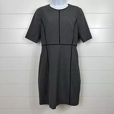 Women's J. Crew 365 Gray Knee Length Short Sleeved Sheath Dress Sz 8 Petite • $22.99