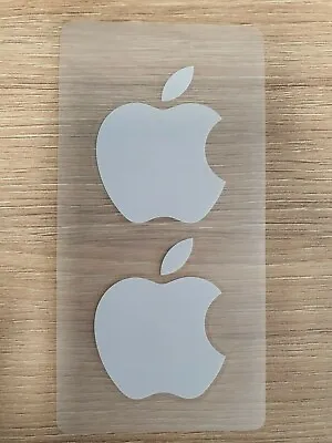 6 X  White Genuine Apple Logo Decal  Stickers- IPhone / IPad / IMac • £6