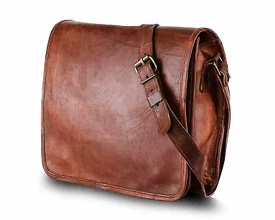 NEW Mens Genuine Leather Vintage Laptop Messenger Handmade Briefcase Bag Satchel • $53.99