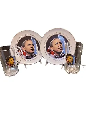 Barack Obama 44th President Inauguration Commemorative Collector Plates/Glasses • $120