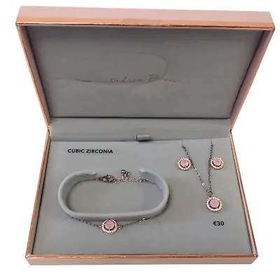 3pc Rosewater Opal Jewellery Set Halo Set Brand New With Gift Box Ideal Present  • £6.80