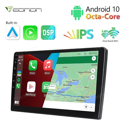 In Dash 10.1 Double 2Din Car Android Auto CarPlay Stereo Radio GPS DSP Head Unit • $186.45