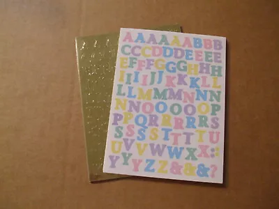 Creative Memories - Mini ABC - 123 Stickers ~ Pastel Or Gold • $2.60