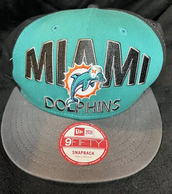 Miami Dolphins Snapback 9Fifty Hat Green And Grey • £12