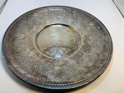 ANTIQUE Handmade 800 Silver Round Tray • $425.99