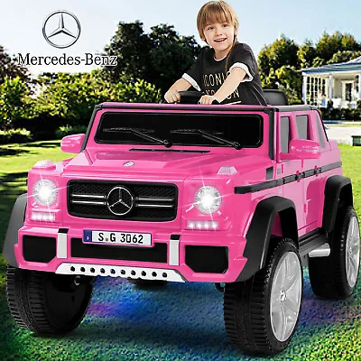 New Mercedes-Benz 12V Power Electric Kids Pink Ride On Car LED Lights Music RC • $239.99