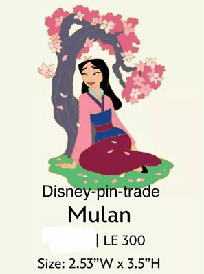 Preorder: Disney WDI MOG Princess Heroine Pin Mulan LE 300 Pins • $250