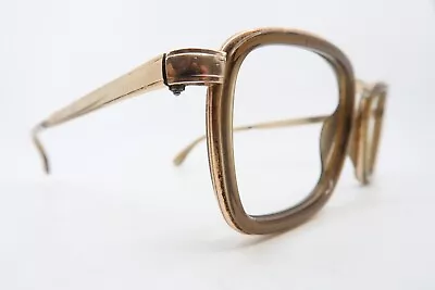 Vintage 60s Gold Filled Eyeglasses Frames Made In France Doublé Or Laminé Mens M • £31
