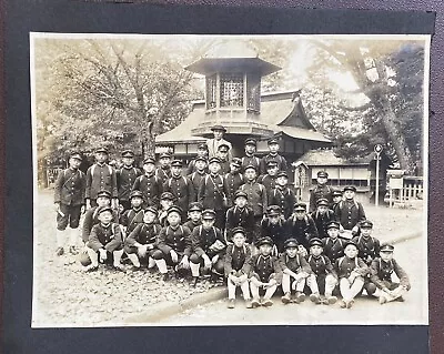 Japanese School Boys Uniforms & Backpacks Japan Field Trip Vintage Photo • £9.99