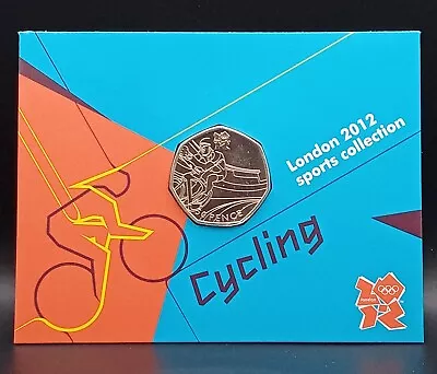 London 2012 Olympic 50p Coin CYCLING Brilliant Uncirculated In Sealed Card • £5