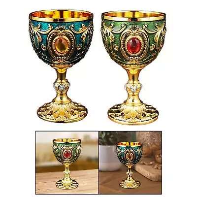 Vintage Chalice Medieval Goblet Party Supplies Handmade Metal Wine Cup • $18.30