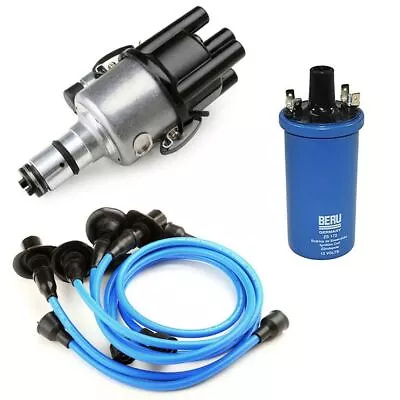 Vw Bug Ignition Kit 009 Distributor 12V Beru Blue Coil Blue Wires • $179.95