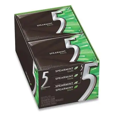 Wrigley's� 5 Gum Spearmint Rain 15 Sticks/Pack 10 Packs/Box • $58.12