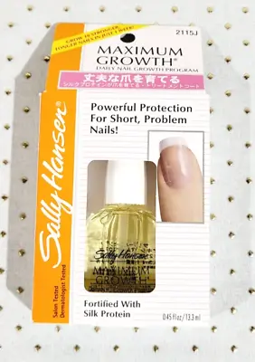 Sally Hansen MAXIMUM GROWTH Powerful Protection For Short Nails Silk Protein NEW • $9.48