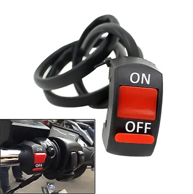 7/8  Motorcycle Handlebar Kill ON-OFF Latching Switch 12V Scooter ATV Bike • $8.99