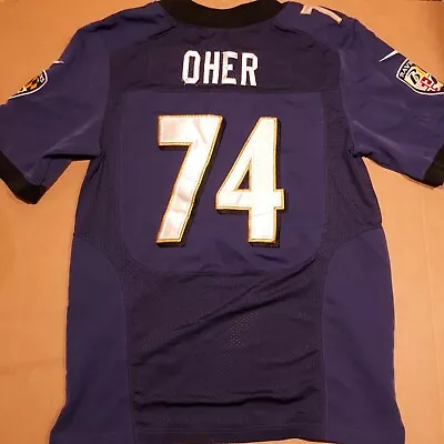 Nike On Field NFL Baltimore Ravens Stitched Jersey #74 Michael Oher Men's Sz 40 • $24.95