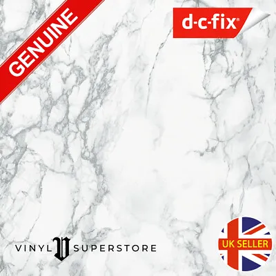 D-C FIX WHITE/GREY MARBLE STICKY BACK PLASTIC SELF ADHESIVE VINYL FILM 67.5cm • £7.99