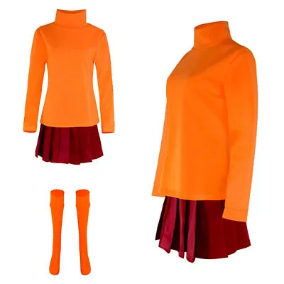 Velma Dinkley Cosplay Costume Uniform Outfits Halloween Carnival Costumes # • £41.99