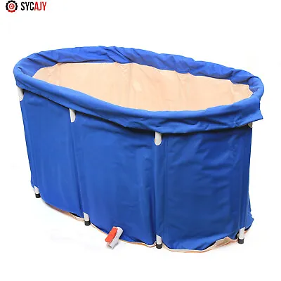 PVC Portable Bathtub Water Tub Kids Adult Spa Bath Bucket Folding Inflatable Tub • $36.67