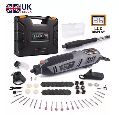 Powerful Tacklife Rotary 200W Multi Tool Kit LCD 59 Accessories 4 Attachments • £24.99
