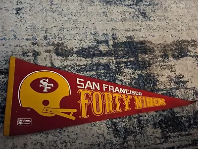 San Francisco Forty Niners 49ers Pennant Flag 1967 NFL Felt Vintage Football • $4.99