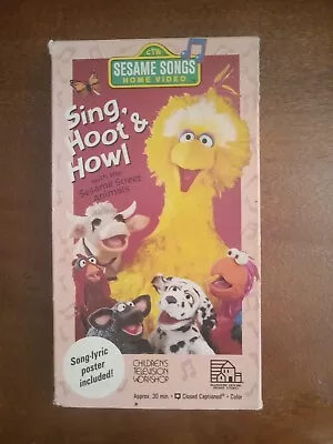 Sesame Songs Sing Hoot & Howl VHS 1991 Sesame Street Animals Big Bird NO POSTER • $9.99