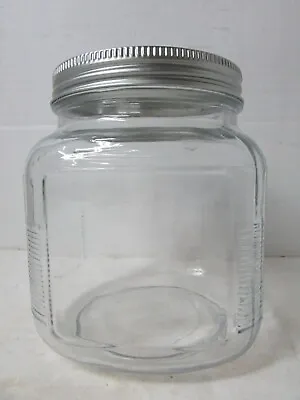 Vintage Clear Glass Candy Nut Treats Jar Office Table Desk Container Canister • $19.32