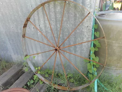 1)Decorative 36  Steel Ornamental Iron Garden Wagon Wheel Western Rustic Art  • $70