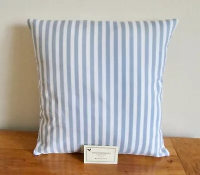 Blue & Ivory Classic Stripe - Cushion Cover & Insert - Country Cottage 16 /18  • £10.99