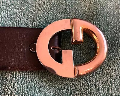 Gucci Classic Brown Leather Belt Men - Size 36 Authentic • $177