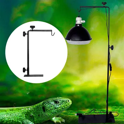 Light Stand Bracket Reptile Vivarium Turtle Heating Lamp Holder Adjustable Black • £20.59