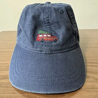 J Crew Hat Navy Blue Cotton Baseball Adjustable Strapback Jeep Wagoneer Logo Cap • $17