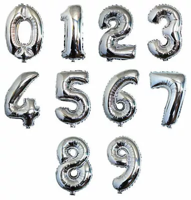 16  32  40  Inch Foil Numbers Balloons Happy Birthday Party Decor Helium Balloon • £1.75