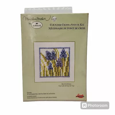 Marjolein Bastin Hyacinth Floral Purple Grape Cross Stitch Kit 4x4 Hallmark NOS • $11.99